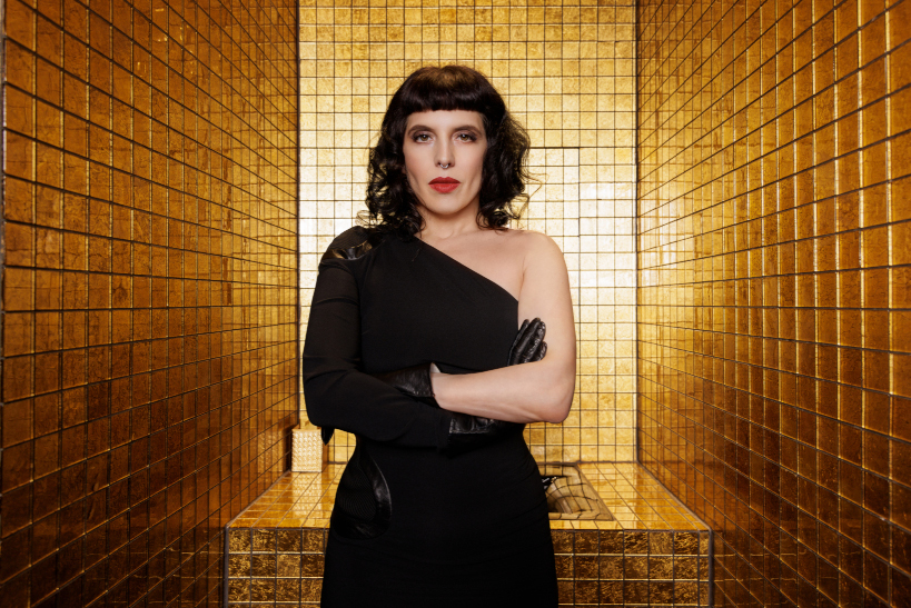 Berlin domina Lady Vyra observing as a chastity goddess